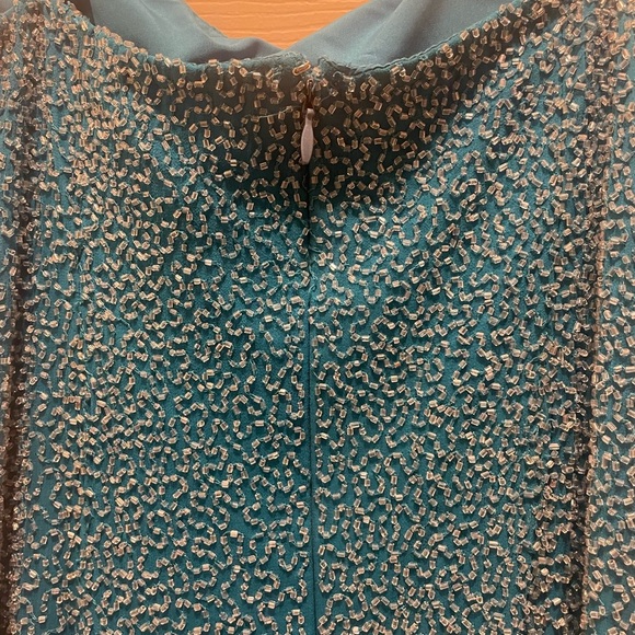 Vintage Je Matadi Fully Beaded Silk High Low Gown Size M - Picture 8 of 14
